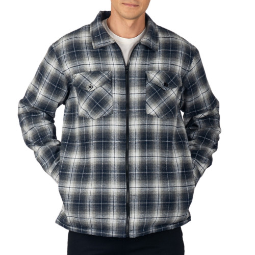 Alpine Swiss Mens Felix Fleece Lined Flannel Jacket Heavyweight